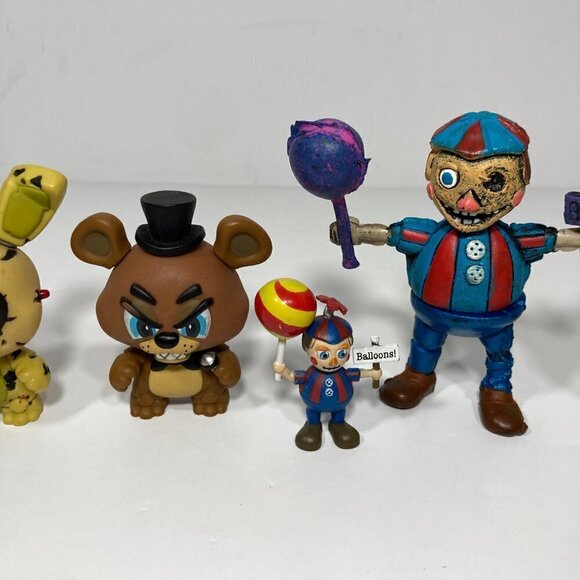 Lot of 6 Five Nights at Freddy's Mini Figures Balloon Springtrap FNAF - Picture 3 of 14